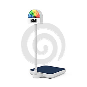 Medical Weight Control Floor Scale with BMI or Body Mass Index Scale Meter Dial Gage. 3d Rendering