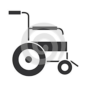 Medical wheelchair equipment, world disability day, silhouette icon design