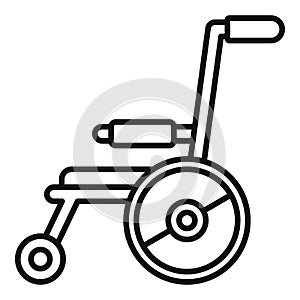 Medical wheelchair icon outline vector. Patient transportation