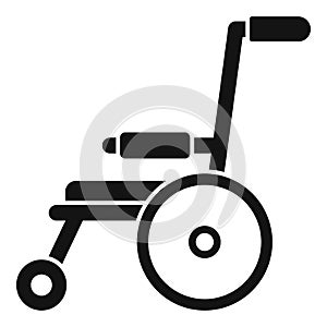Medical wheelchair icon simple vector. Patient transportation