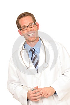 Medical worker holding a syringe