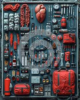 medical worker knolling style