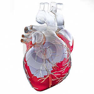Medically accurate illustration of an artificial heart. 3D illustration