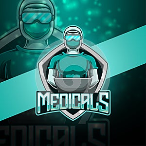 Medicals esport mascot logo design photo