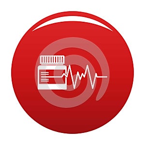 Medicament icon vector red