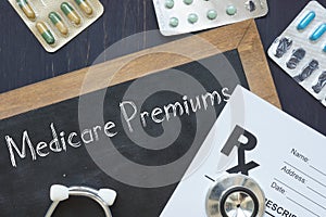 Medicare premiums is shown on the business photo using the text