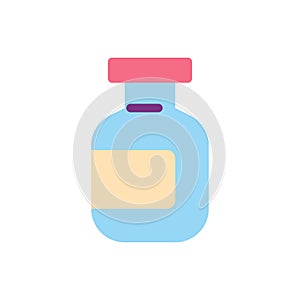 Medication bottle flat color ui icon