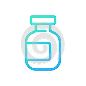 Medication bottle pixel perfect gradient linear ui icon