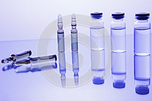 medical Vaccine vial hypodermic injection treatment disease care