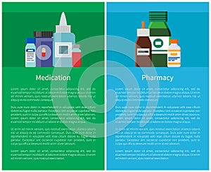 Medication Pharmacy Posters Medicament Containers