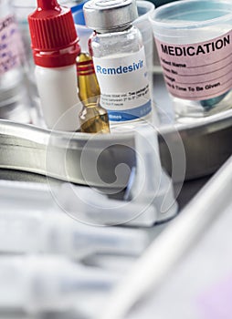 Medication prepared for people affected by Covid-19, Remdesivir is a selective antiviral prophylactic against virus that is