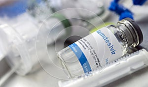 Medication prepared for people affected by Covid-19, Remdesivir is a selective antiviral prophylactic against virus that is photo