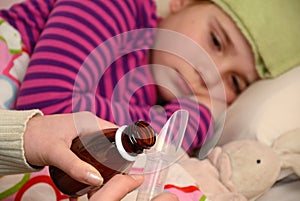 Medication for sick little girl