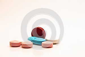 Medications in the form of tablets.