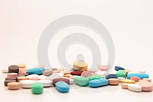 Medications in the form of tablets.