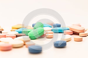 Medications in the form of tablets.