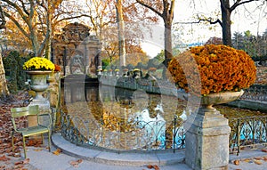 The Medici fountain , Luxembourg garden, Paris, France.