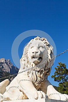 Medici lion near Alupka Palace and Ai-Petri rock