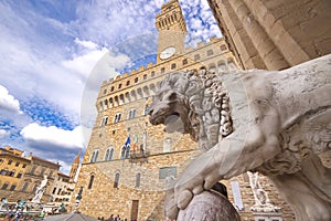 Medici lion sculpture