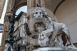 Medici Lionat the Loggia dei Lanzi, Florence