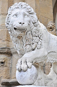 The Medici lions are a pair of marble sculptures of lions, one of them of Roman origin, and the other of the 16th century.