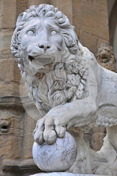 The Medici lions are a pair of marble sculptures of lions, one of them of Roman origin, and the other of the 16th century.