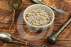 Medicinal root of elecampane