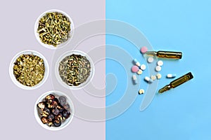 Medicinal herbs and medicines of modern medicine