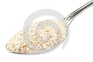 Medicinal Isabgol on a spoon