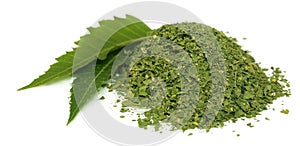 Medicinal neem leaves with dried powder