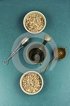 Medicinal root of elecampane