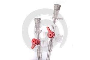 Medicinal venflon for the administration of intravenous fluids. Medical accessories needed in intensive care