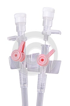 Medicinal venflon for the administration of intravenous fluids. Medical accessories needed in intensive care