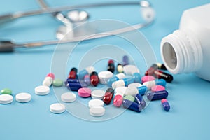 Medicine antibiotic  Drug prescription for treatment healthcare concept