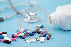 Medicine antibiotic  Drug prescription for treatment healthcare concept