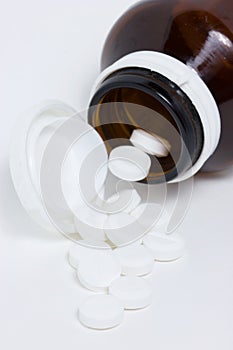 Medicine Bottle With Open Cap.