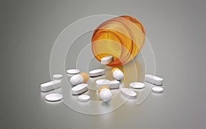 Medicine bottle pills concept design