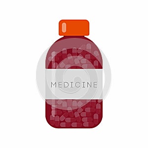 Medicine bottle in vector work