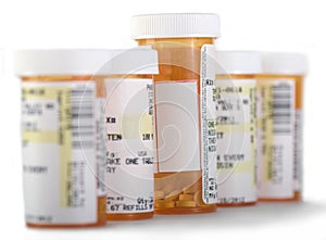 Medicine Bottles with Copy Space