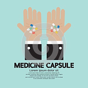 Medicine Capsule In Hand