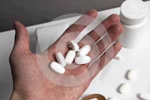 Medicine capsule hospital concept, medical treatment healthy, pills and drugs Accessibility pharmacy