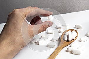 Medicine capsule hospital concept, medical treatment healthy, pills and drugs Accessibility pharmacy