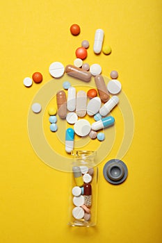 Medicine capsule, pills and drugs. Accessibility pharmacy