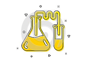 Medicine chemistry lab icon. Medical laboratory sign. Vector