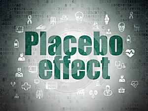 Medicine concept: Placebo Effect on Digital Data Paper background