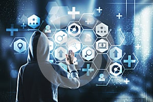 Medicine and data theft concept