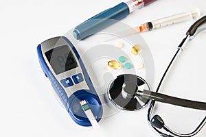 Medicine, diabetes, glycemia, health care concept photo