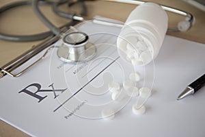 medicine doctor patient healthcare concept contraception Rx pres