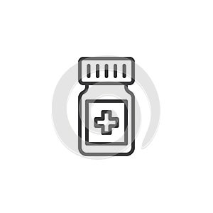 Medicine drugs line icon