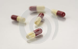 Medicine / drugs / pharmaceuticals: Capsules of penicilin antibiotics. 2